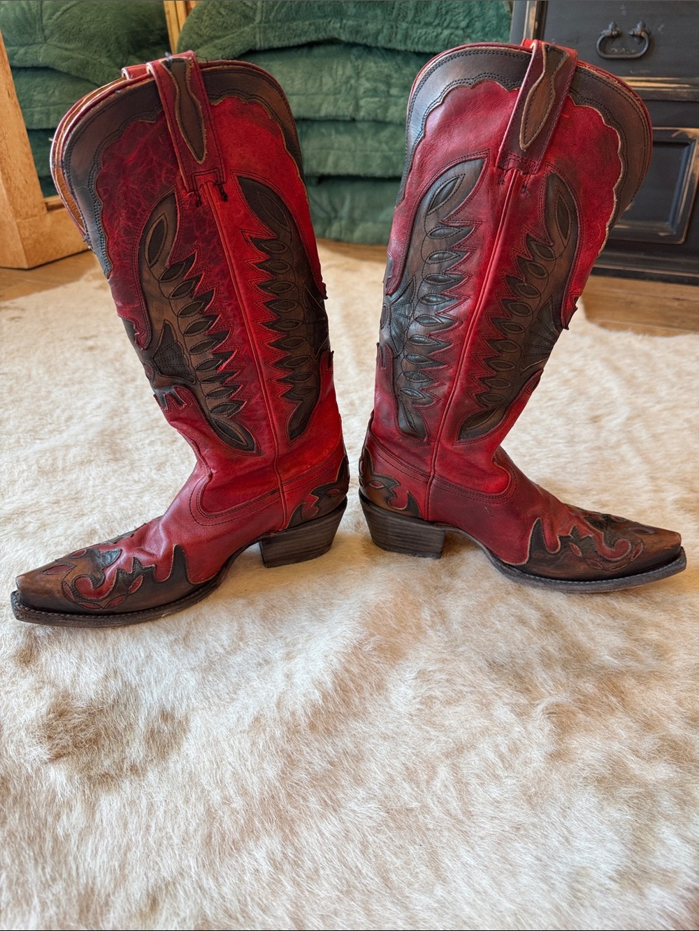 Freebird by Steven Willie Brown and Red Leather Boot